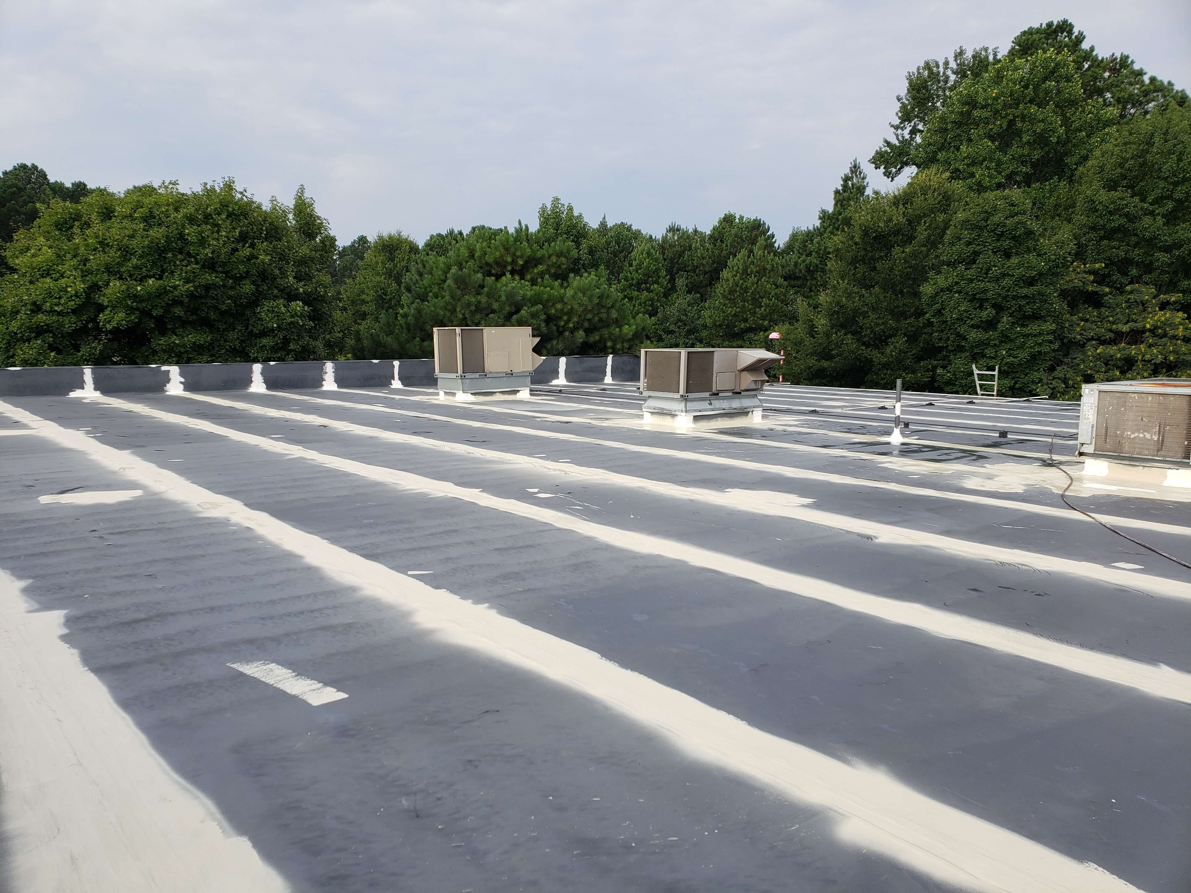 Roof Floor with White Lines