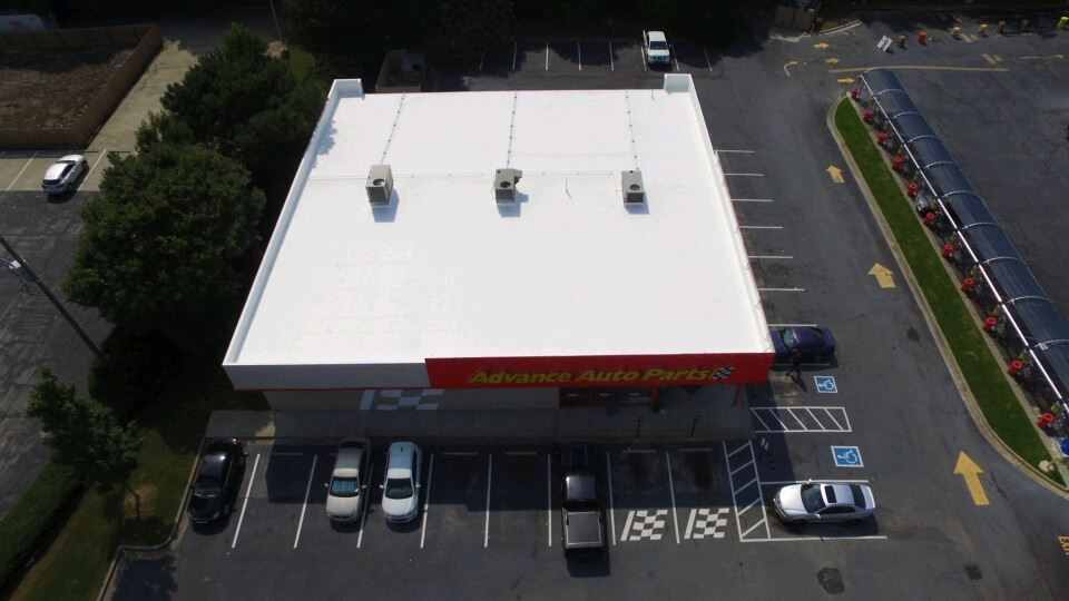 Sky View of Foam Filled Roof