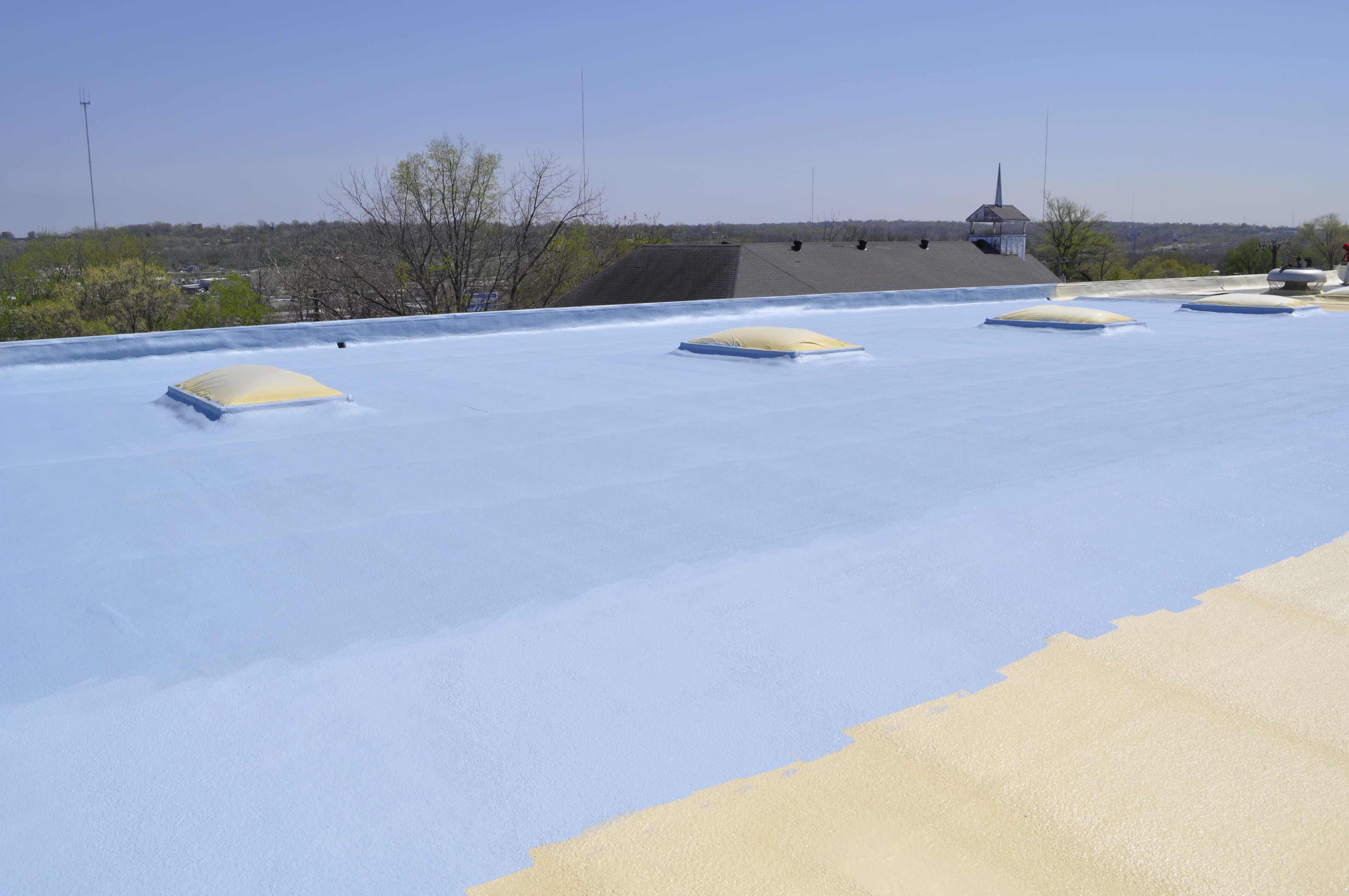 Sky View of Foam Filled Roof